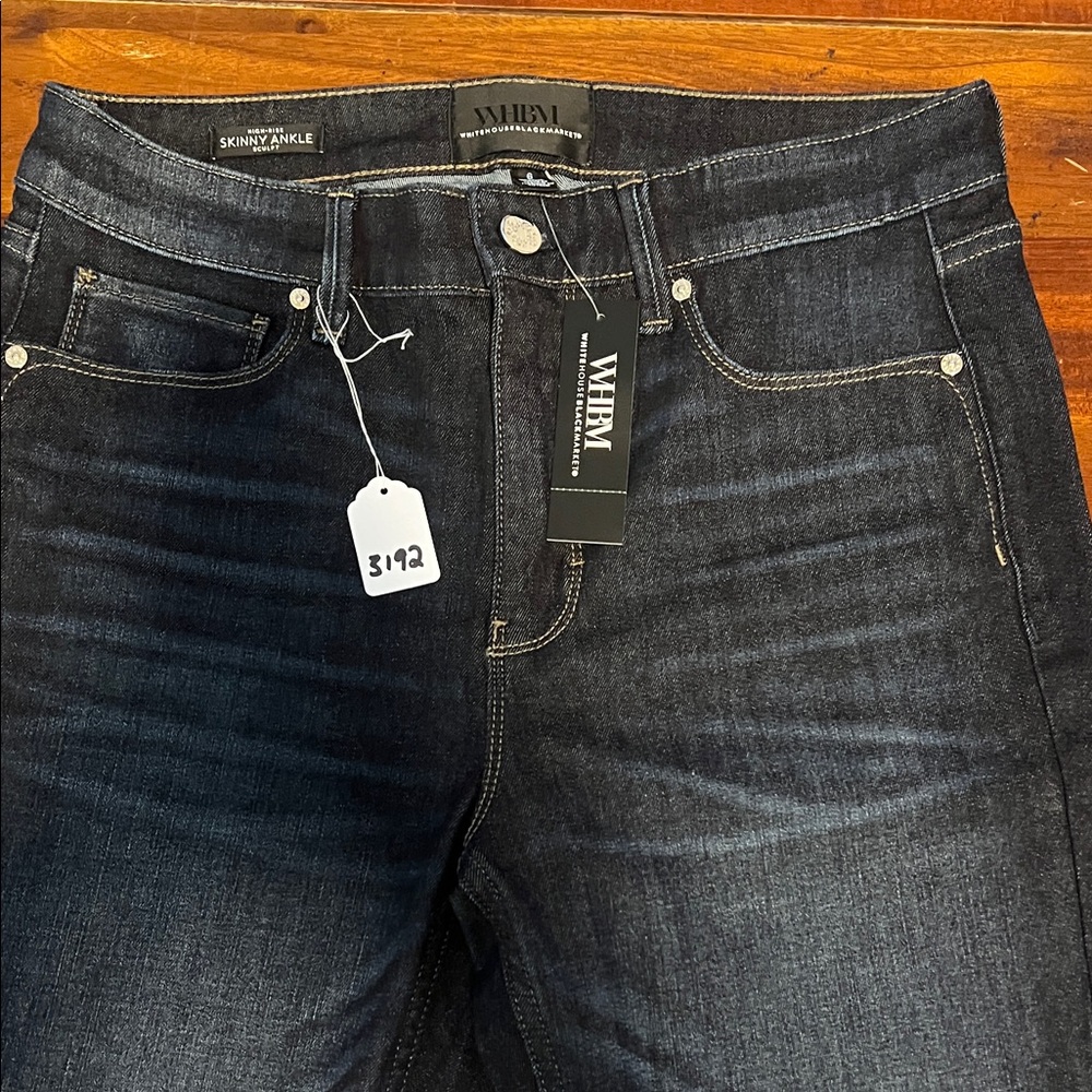 White House Black Market Dark Wash Skinny Ankle Jeans
